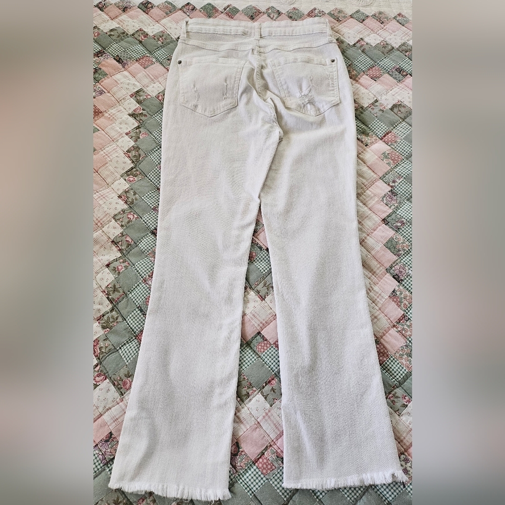 INC International Concepts- Distressed High-Rise Crop Jeans- Size 2 - Picture 2 of 9
